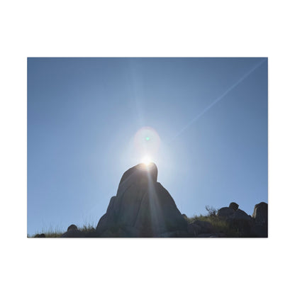 Sunburst Over Stone - Unique Frameless Canvas Wall Art - Art By Earth