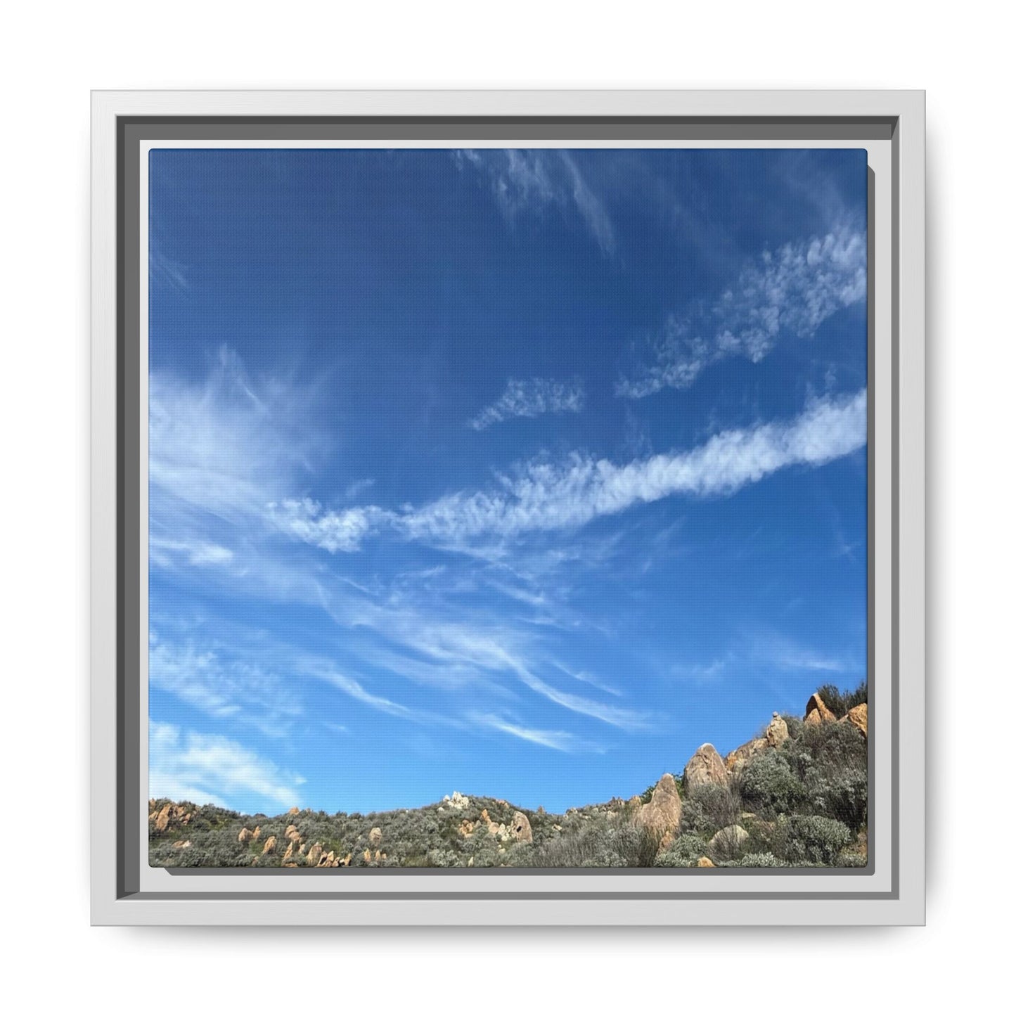 Arid Landscape with Rocky Outcrops - Unique Stretched Canvas Wall Art