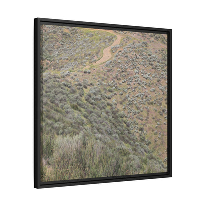Arid Landscape with Winding Path - Unique Stretched Canvas Wall Art - Art By Earth