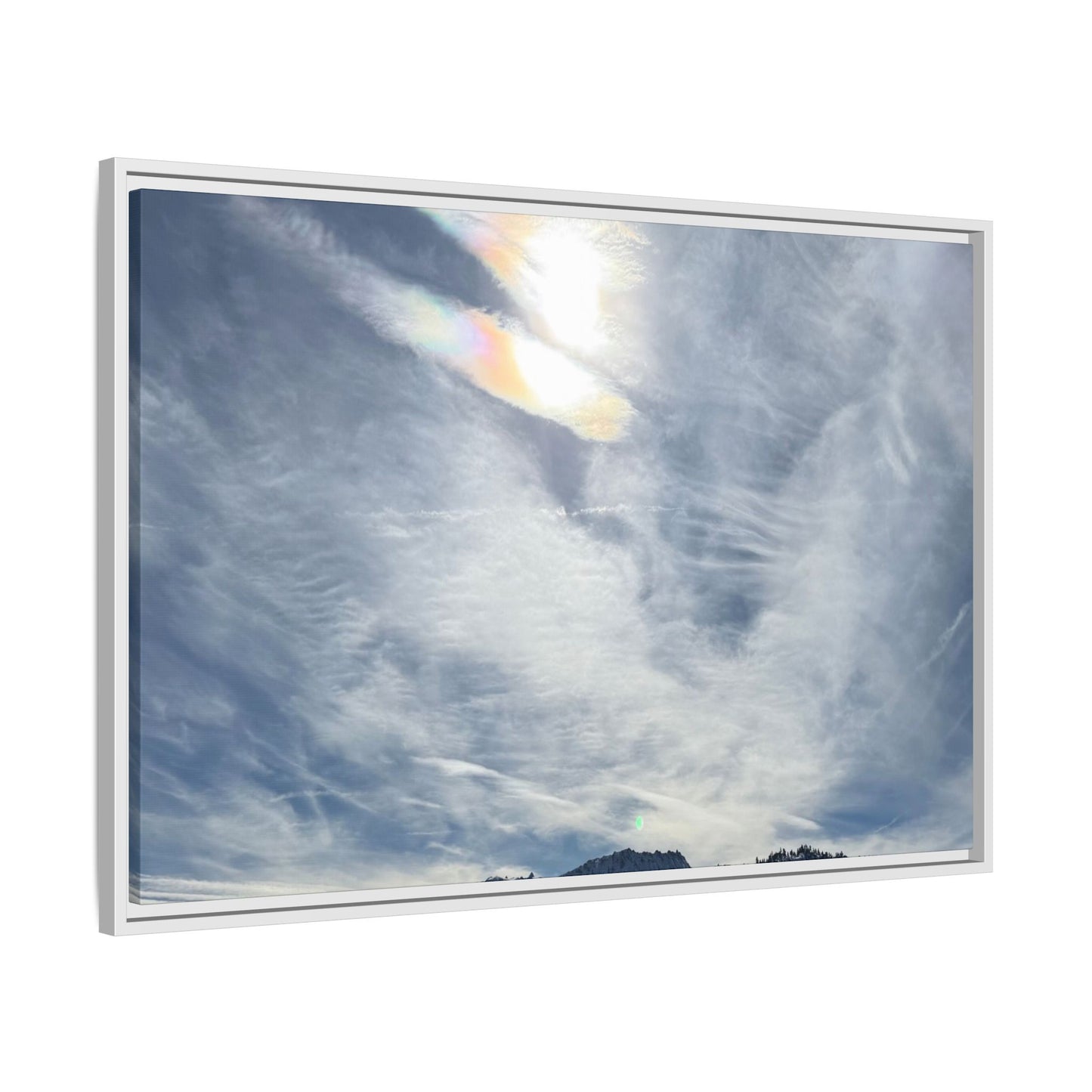 Whispers of Winter's Embrace - Unique Stretched Canvas Wall Art