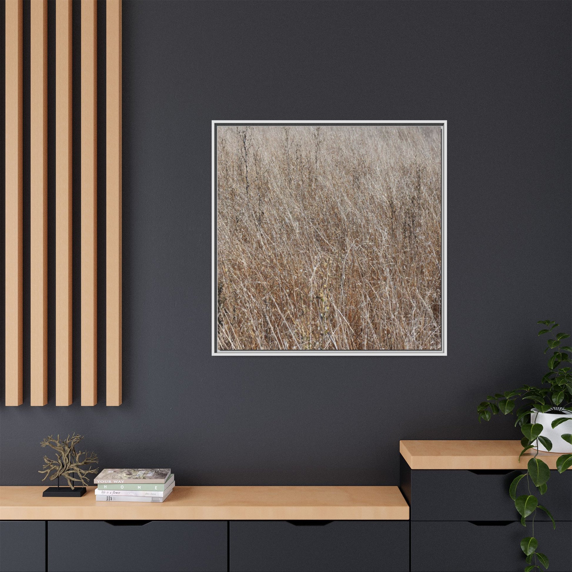 Dry Grass Symphony - Unique Stretched Canvas Wall Art - Art By Earth