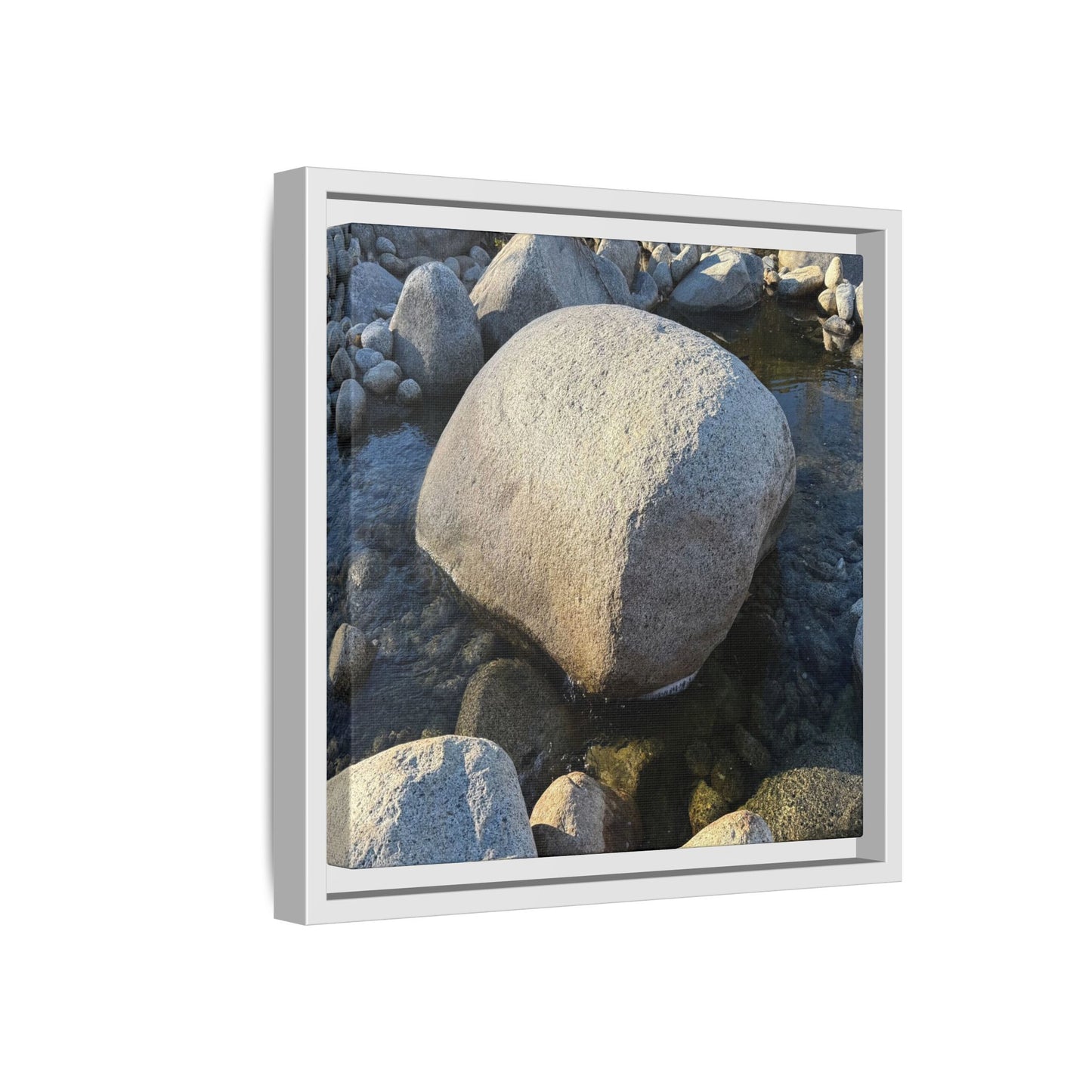 Rocky Riverbed - Unique Stretched Canvas Wall Art - Art By Earth