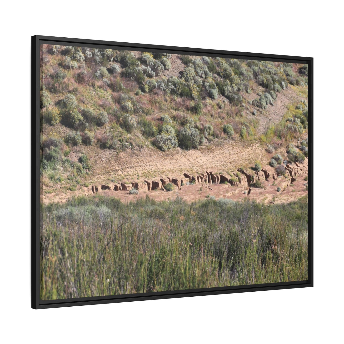 Ancient Dwellings in the Valley - Unique Stretched Canvas Wall Art - Art By Earth