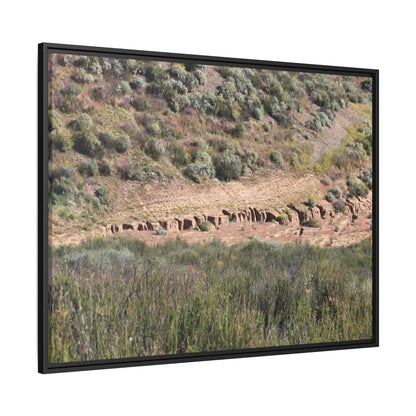 Ancient Dwellings in the Valley - Unique Stretched Canvas Wall Art - Art By Earth