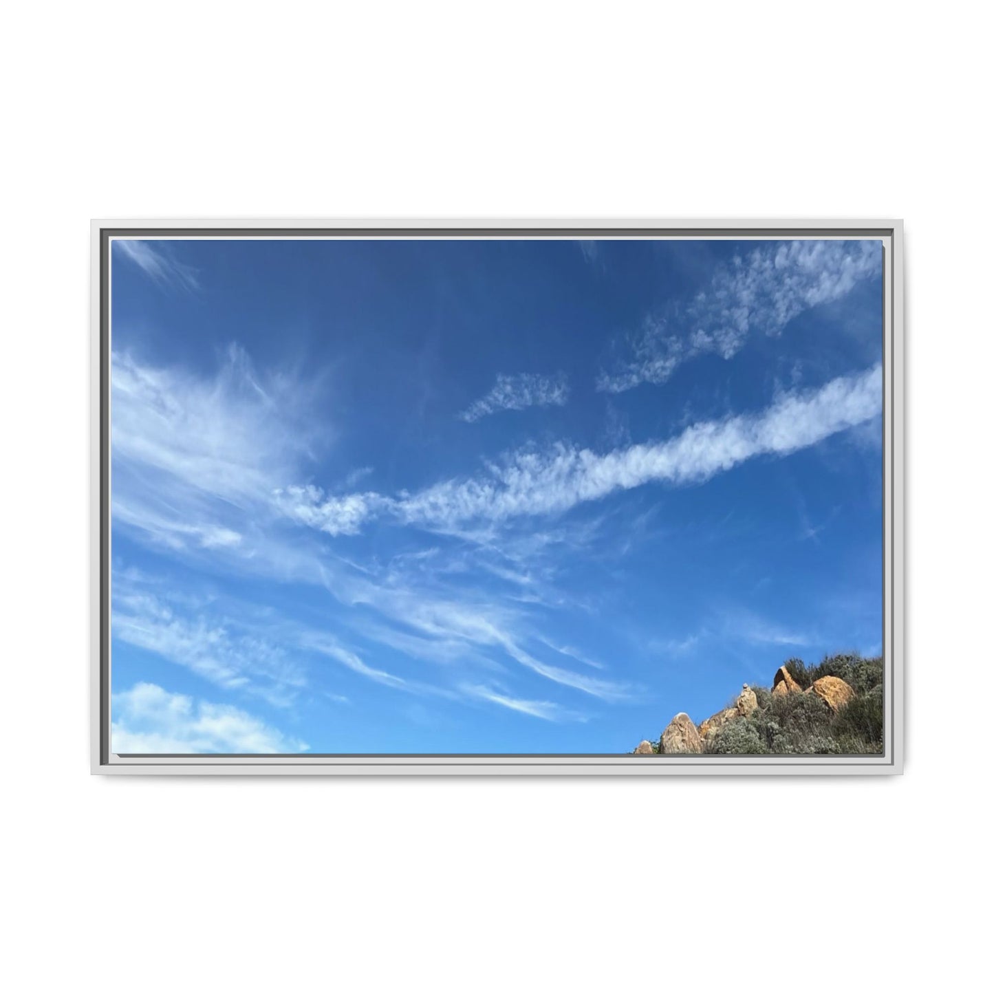 Arid Landscape with Rocky Outcrops - Unique Stretched Canvas Wall Art