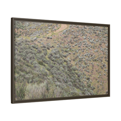 Arid Landscape with Winding Path - Unique Stretched Canvas Wall Art - Art By Earth