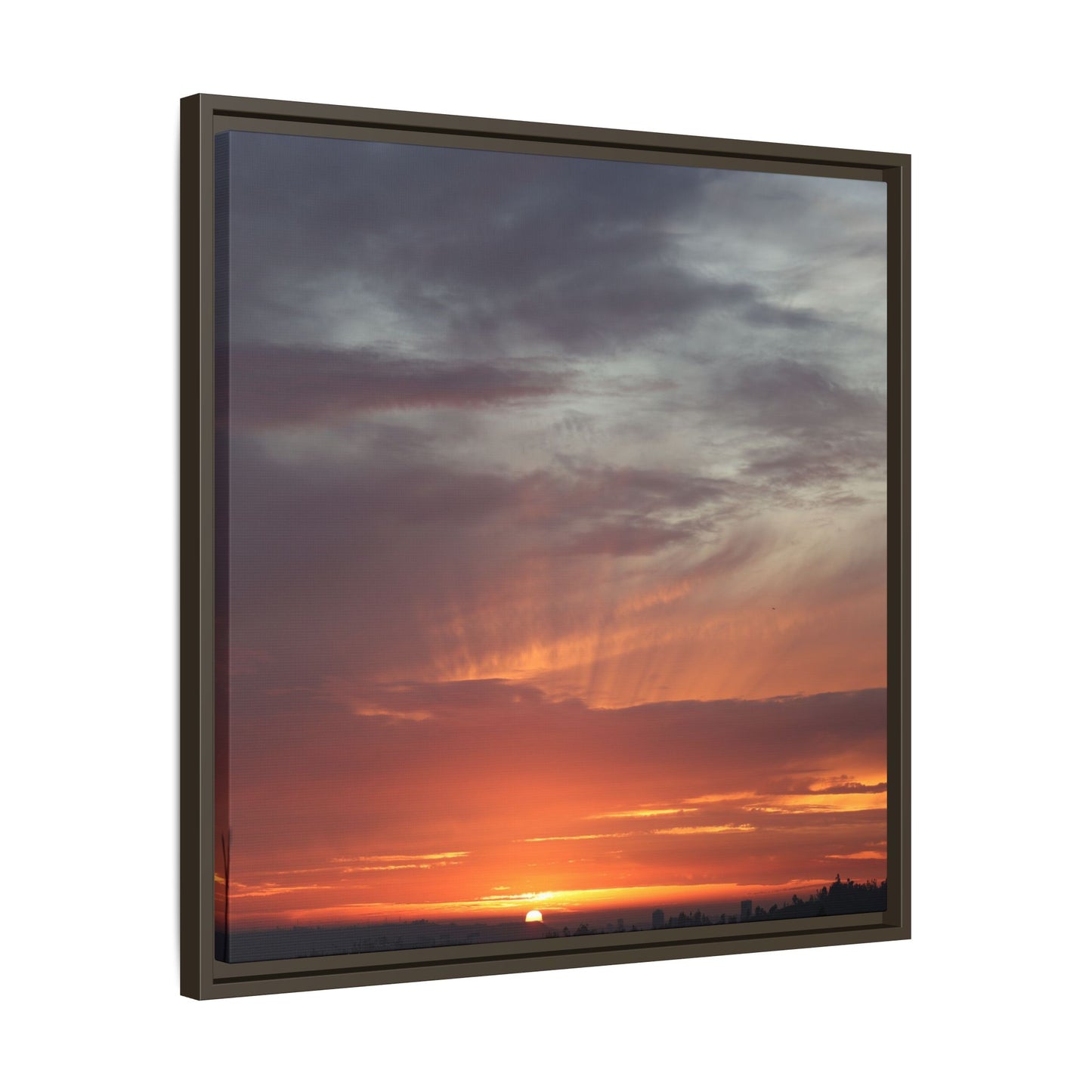 Fiery Horizon - Unique Stretched Canvas Wall Art - Art By Earth
