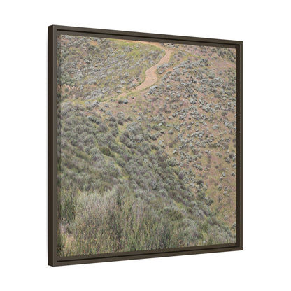 Arid Landscape with Winding Path - Unique Stretched Canvas Wall Art - Art By Earth