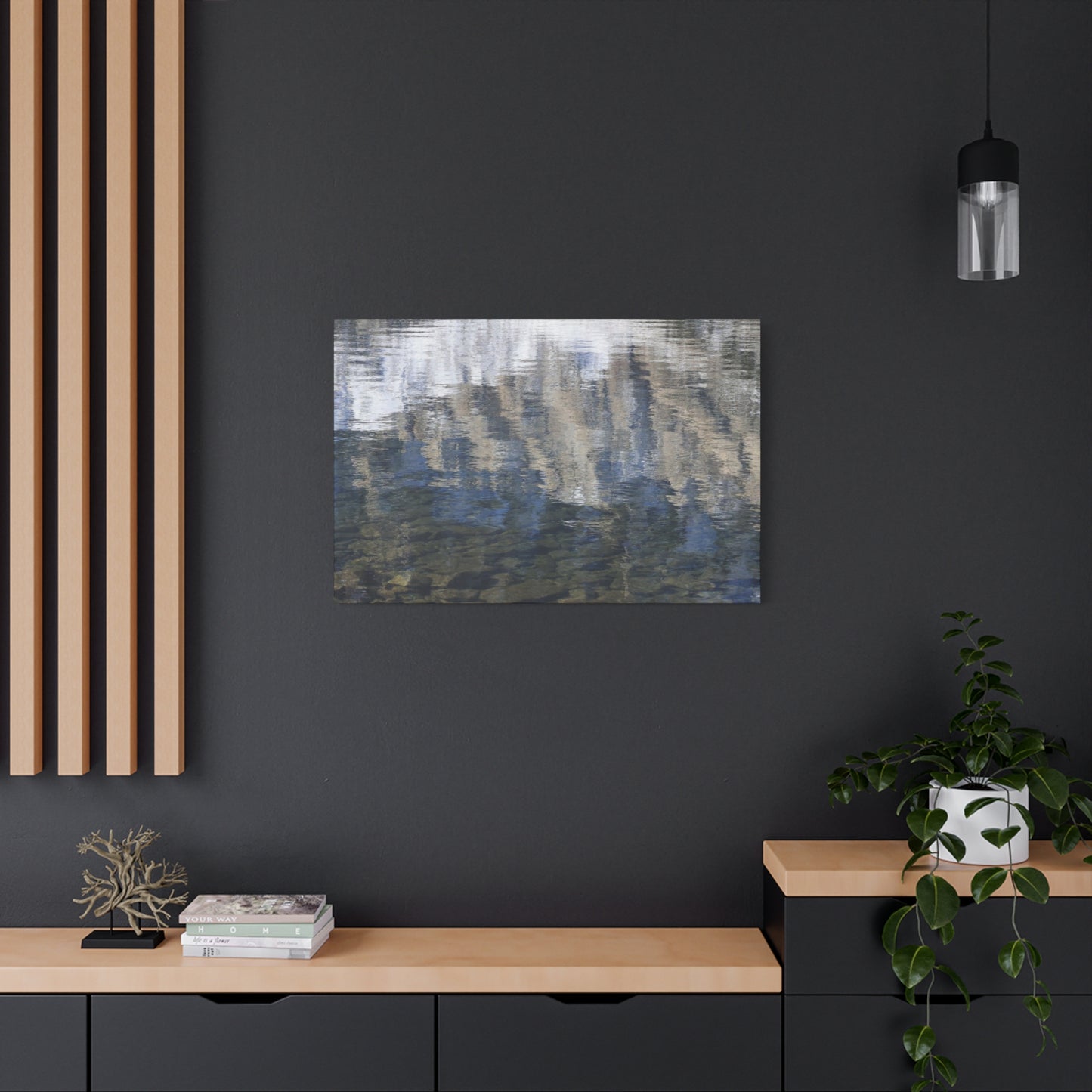 Ripples of Reflection - Unique Frameless Canvas Wall Art