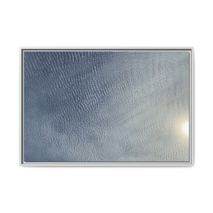 Undulating Whispers of Cerulean Stillness - Unique Stretched Canvas Wall Art - Art By Earth