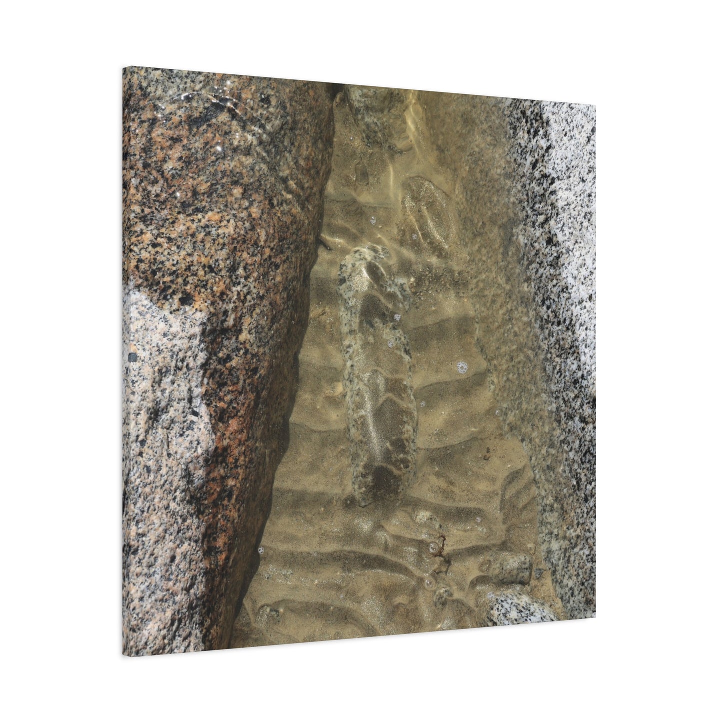 Weathered Concrete Gap - Unique Frameless Canvas Wall Art - Art By Earth