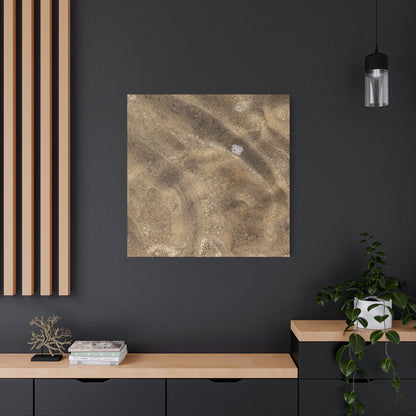 Sandy Shore Impressions - Unique Frameless Canvas Wall Art - Art By Earth