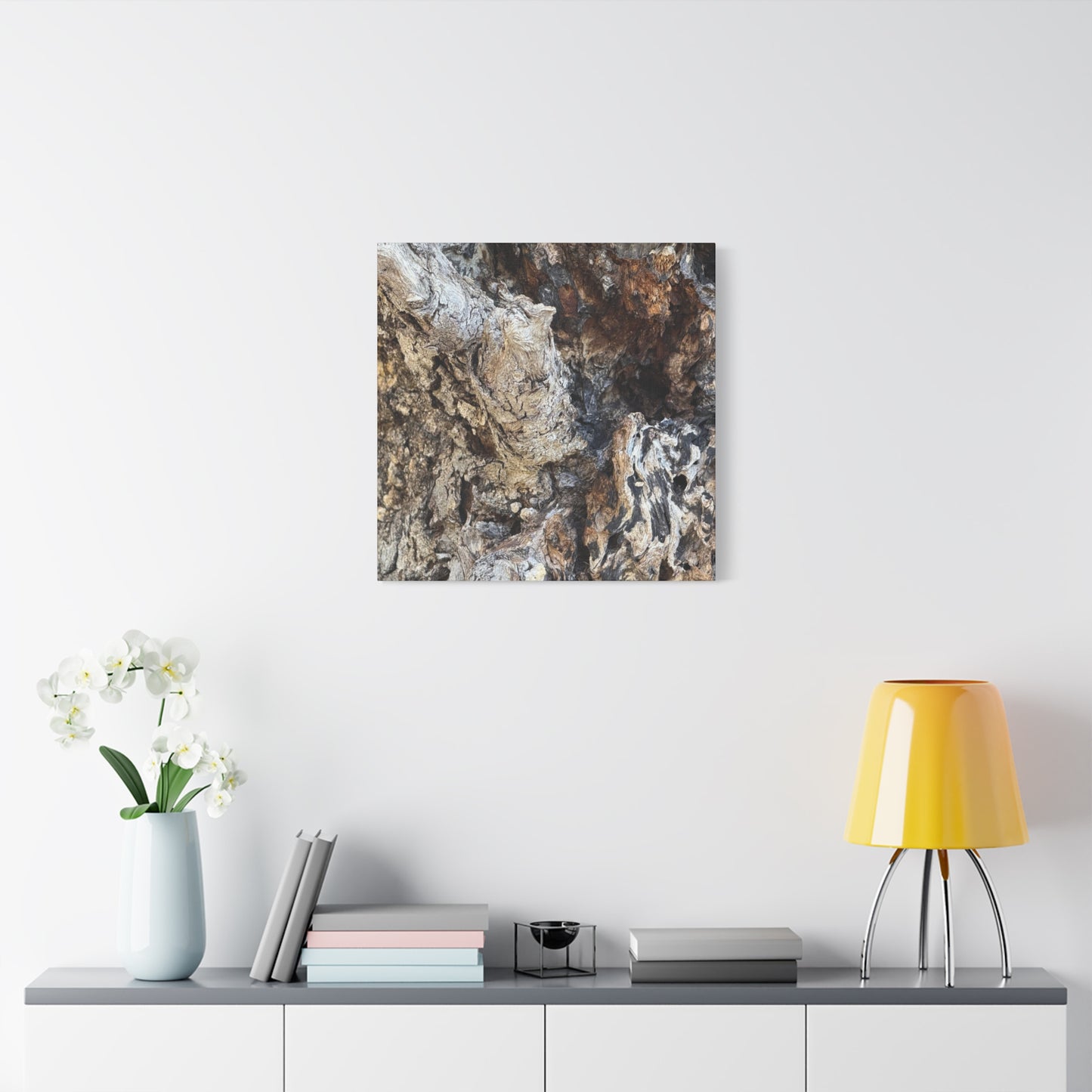 Weathered Bark Texture - Unique Frameless Canvas Wall Art - Art By Earth