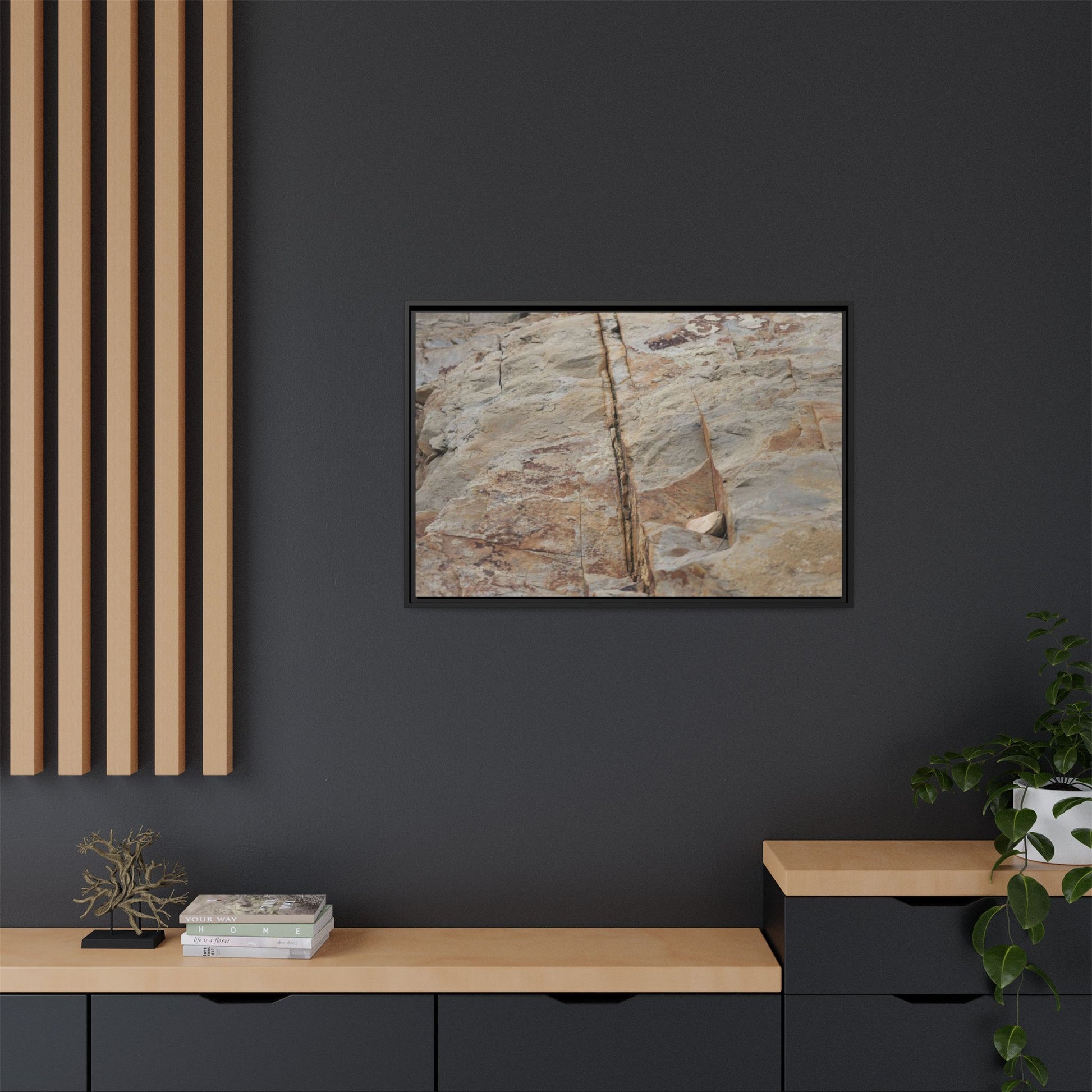 Sedimentary Symphony - Unique Stretched Canvas Wall Art - Art By Earth
