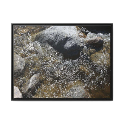 Water's Dance Over Stone - Unique Stretched Canvas Wall Art - Art By Earth