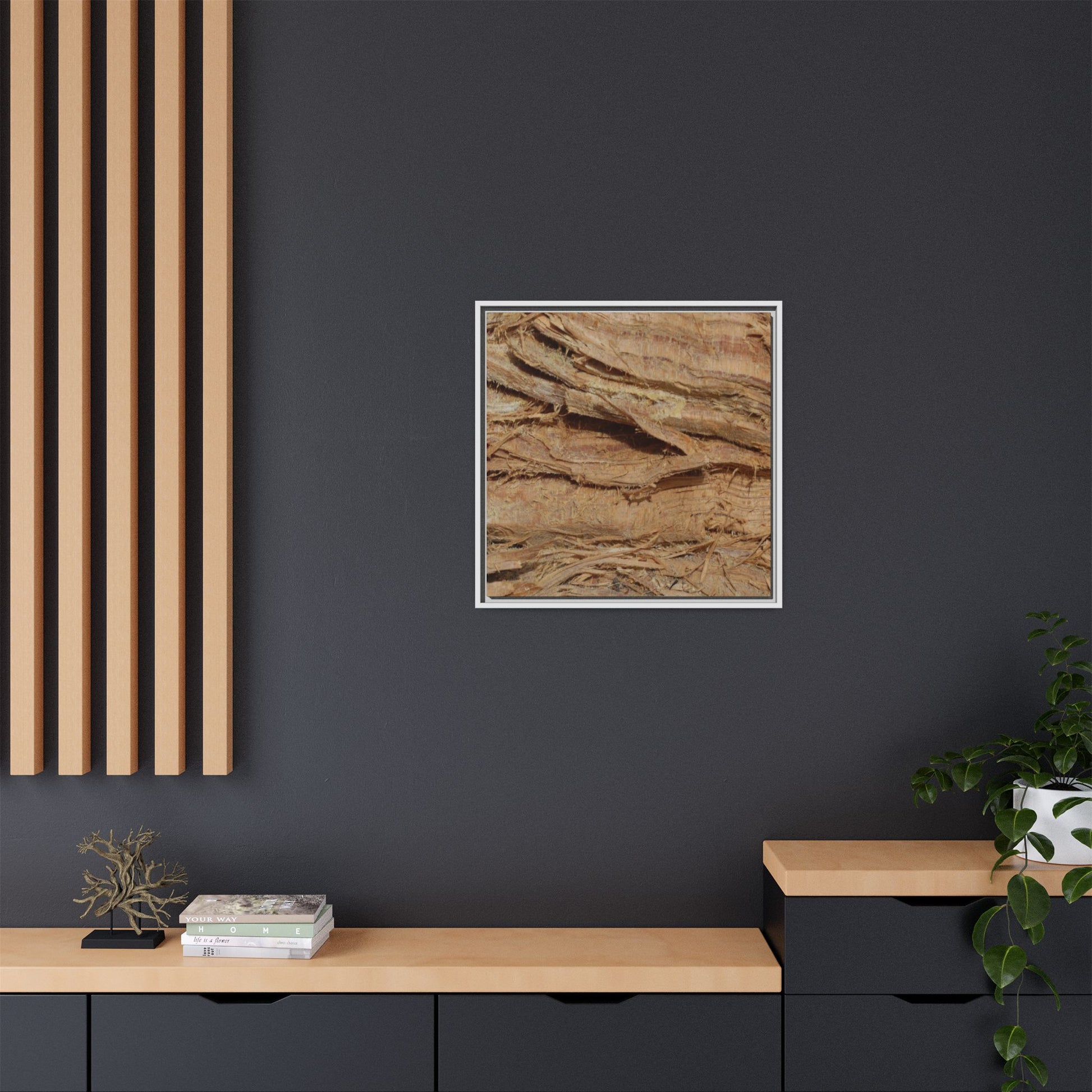Splintered Bark - Unique Stretched Canvas Wall Art - Art By Earth