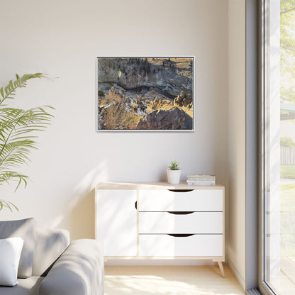 Fractured Landscape at Dawn - Unique Stretched Canvas Wall Art
