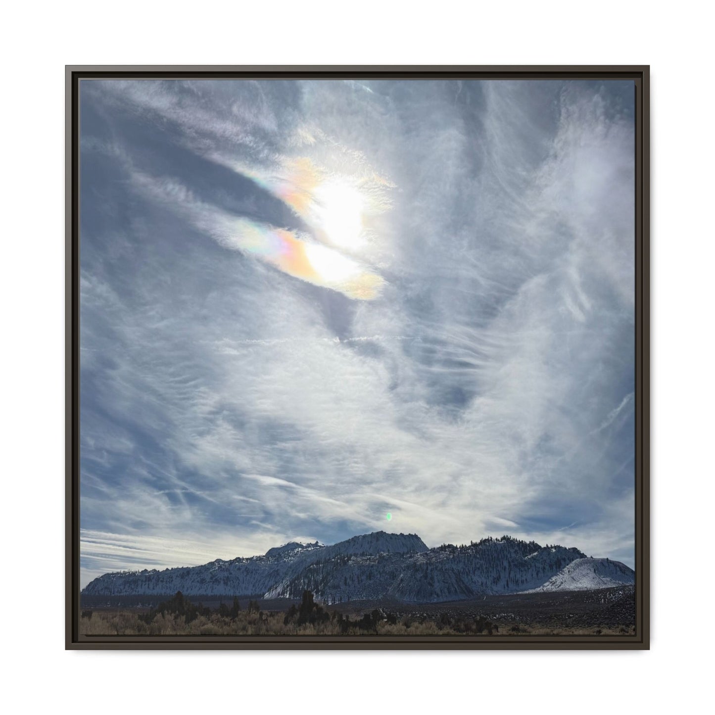 Whispers of Winter's Embrace - Unique Stretched Canvas Wall Art