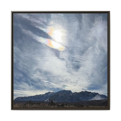 Whispers of Winter's Embrace - Unique Stretched Canvas Wall Art