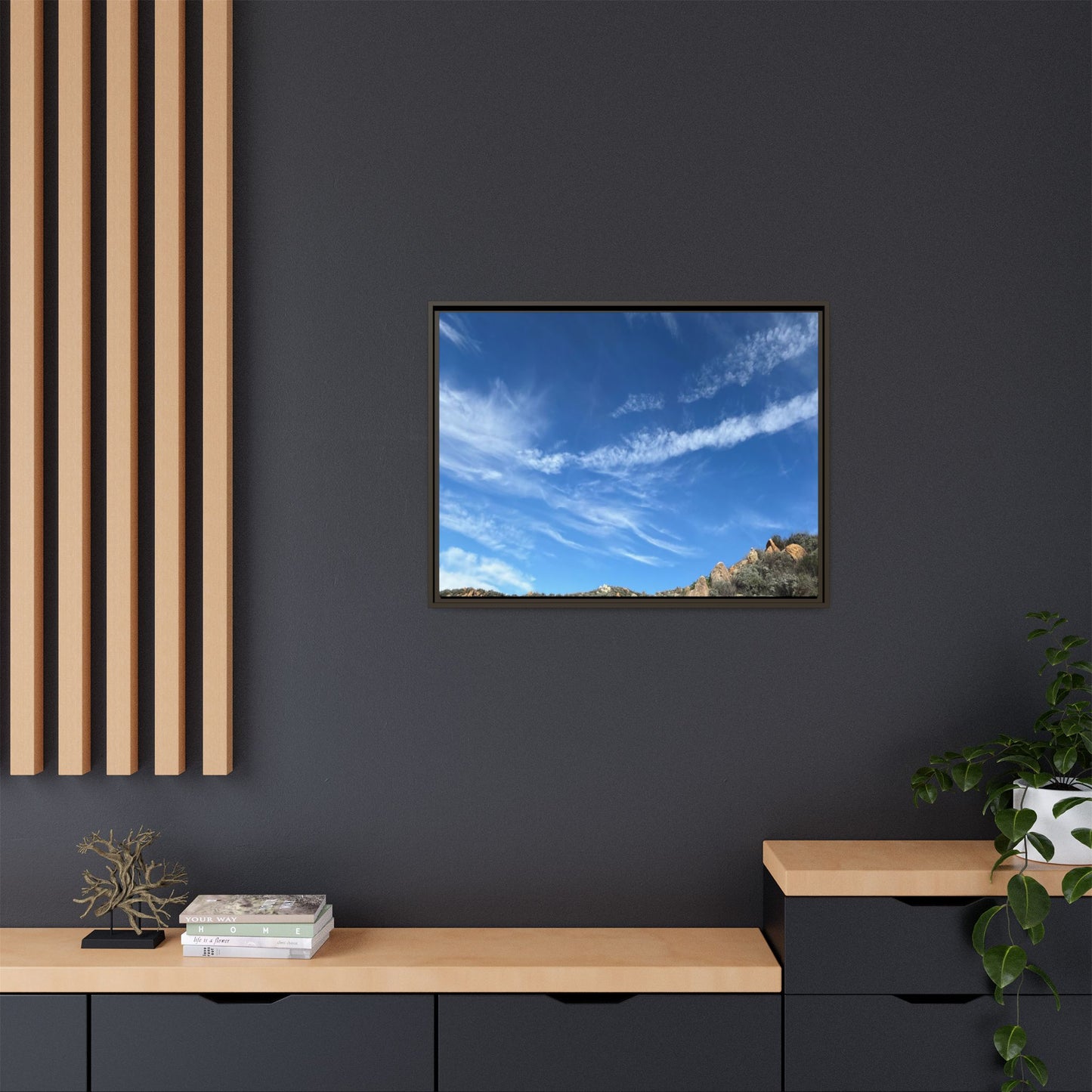 Arid Landscape with Rocky Outcrops - Unique Stretched Canvas Wall Art