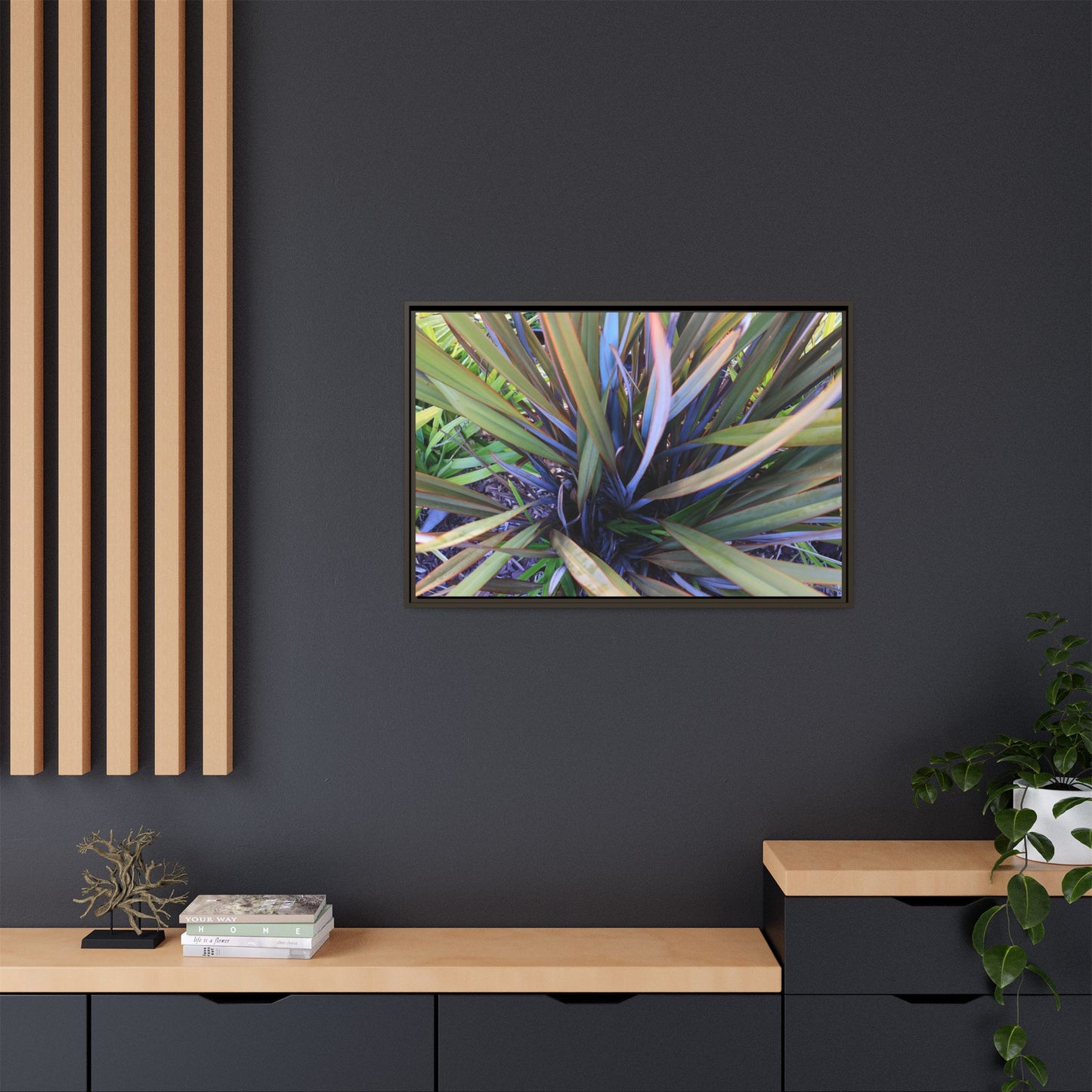 Radiant Leaves - Unique Stretched Canvas Wall Art - Art By Earth