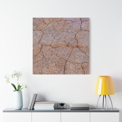 Cracked Earth's Whispers - Unique Frameless Canvas Wall Art - Art By Earth