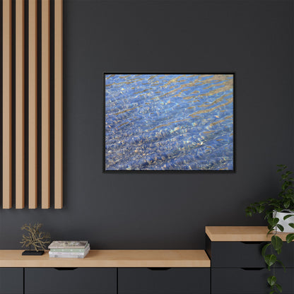 Aqua Fragments - Unique Stretched Canvas Wall Art