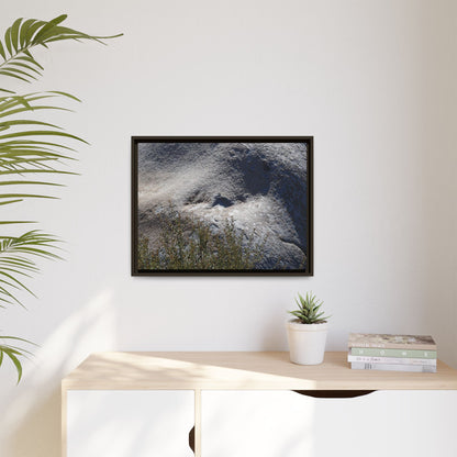 Weathered Boulder with Character - Unique Stretched Canvas Wall Art