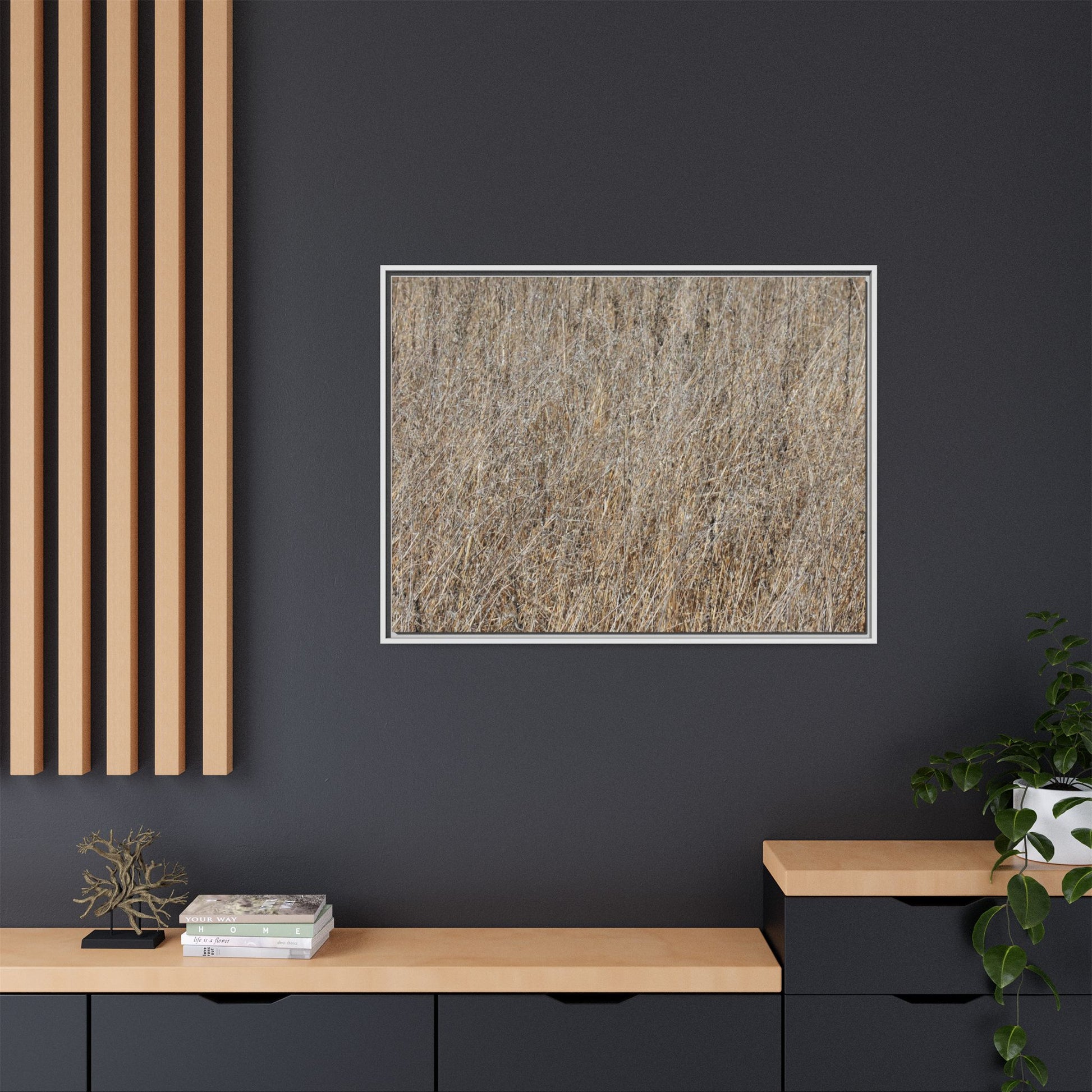 Dry Straw Symphony - Unique Stretched Canvas Wall Art - Art By Earth