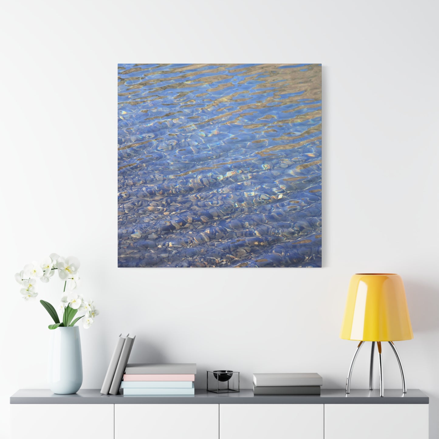 Ripples of Azure - Unique Frameless Canvas Wall Art