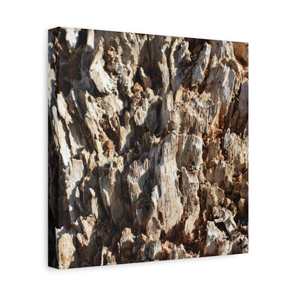 Decaying Bark Symphony - Unique Frameless Canvas Wall Art