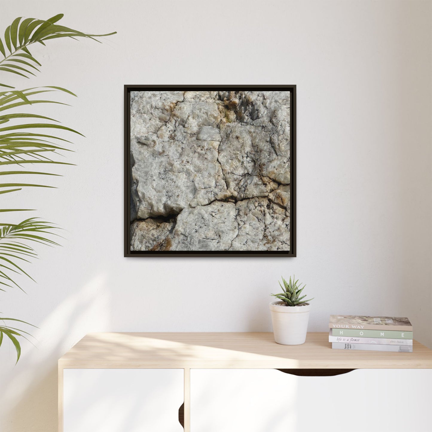 Weathered Limestone Formation - Unique Stretched Canvas Wall Art - Art By Earth