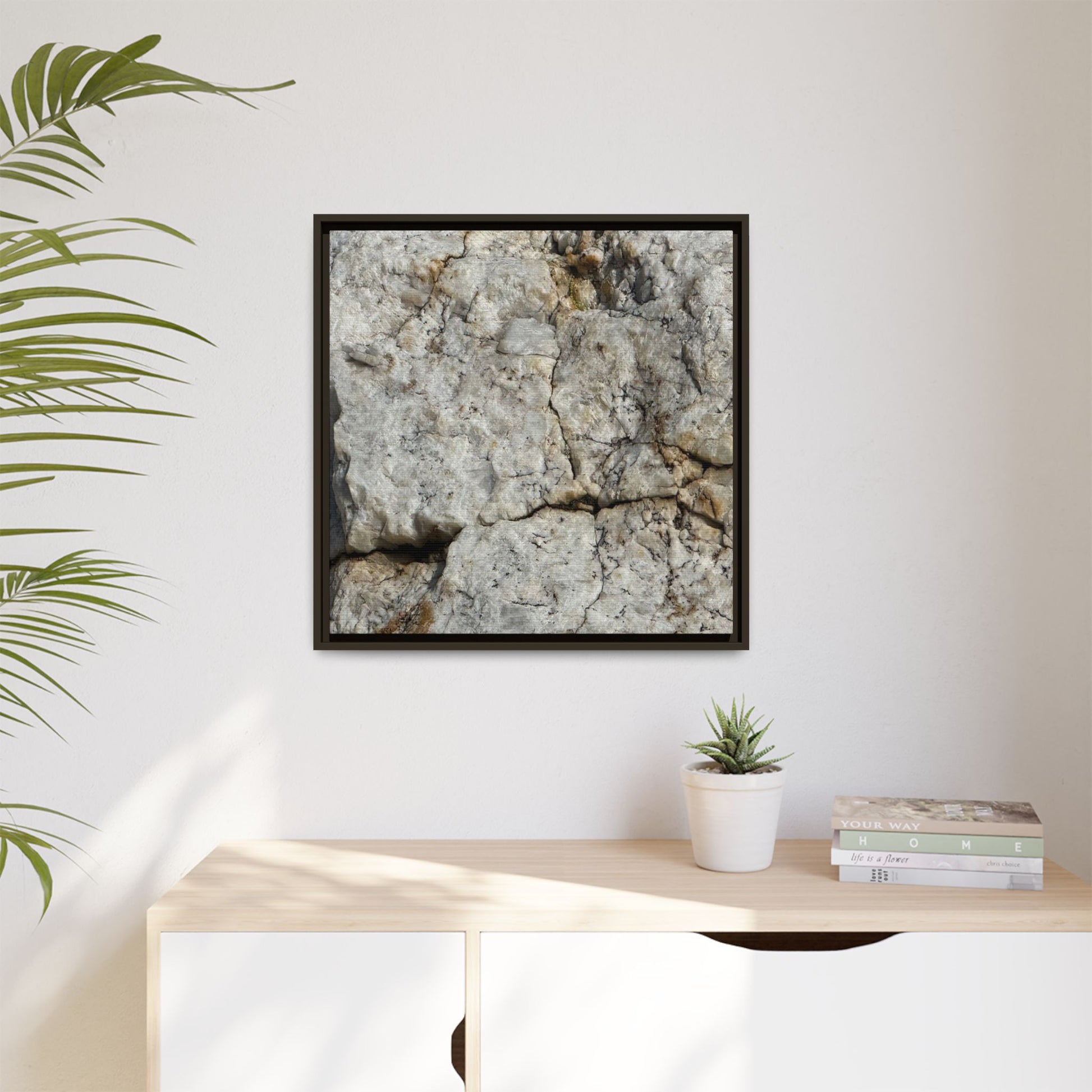 Weathered Limestone Formation - Unique Stretched Canvas Wall Art - Art By Earth