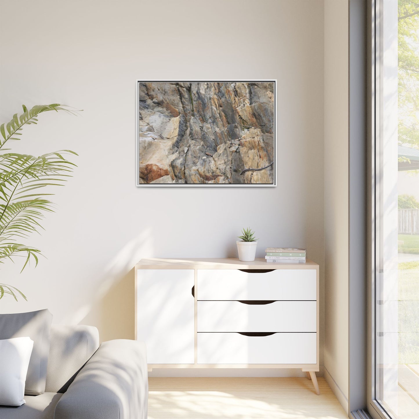 Stone's Silent Symphony - Unique Stretched Canvas Wall Art - Art By Earth