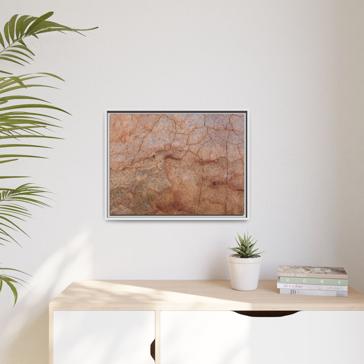 Russet Fissures - Unique Stretched Canvas Wall Art - Art By Earth
