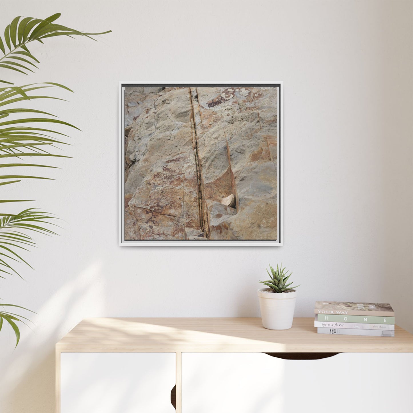 Sedimentary Symphony - Unique Stretched Canvas Wall Art - Art By Earth