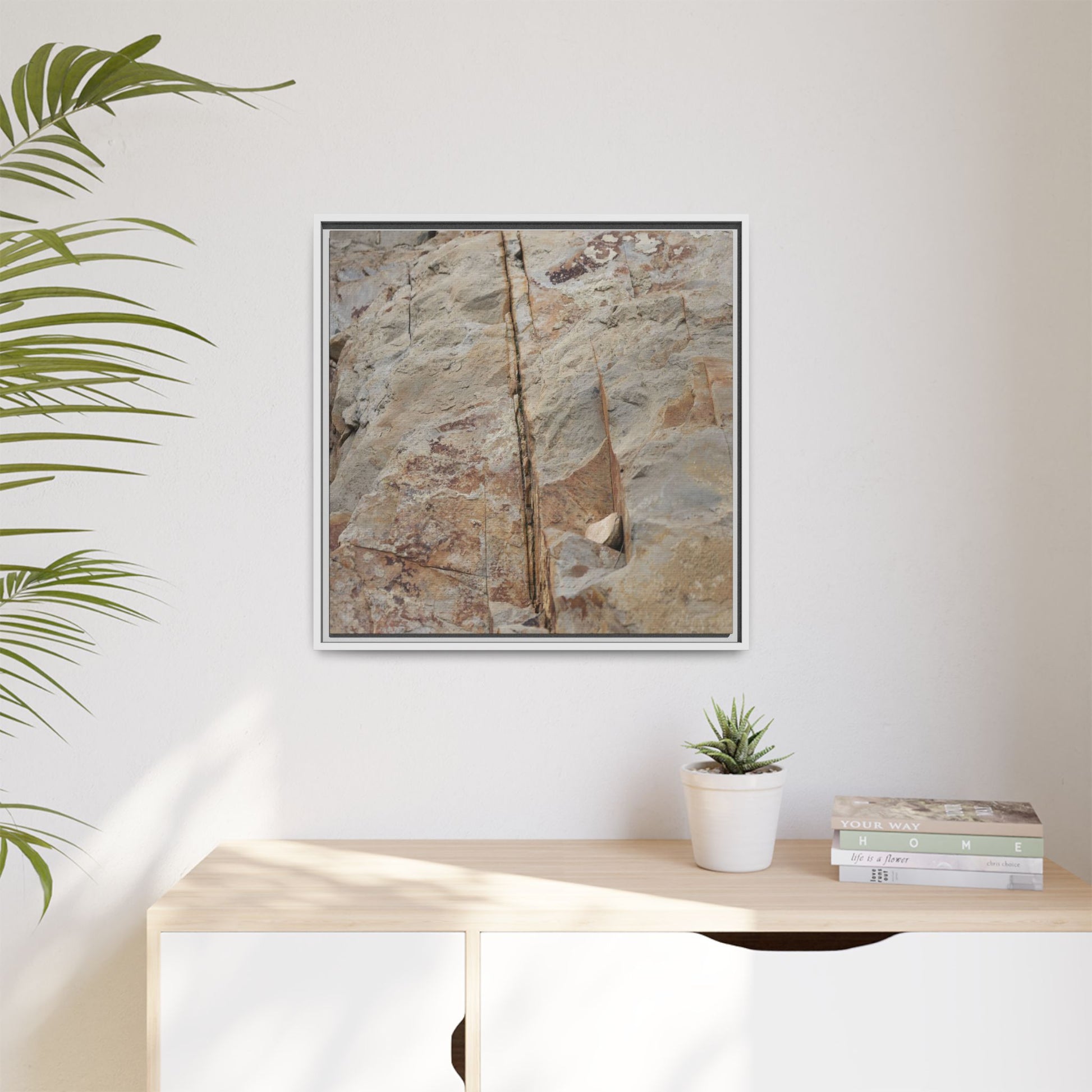 Sedimentary Symphony - Unique Stretched Canvas Wall Art - Art By Earth