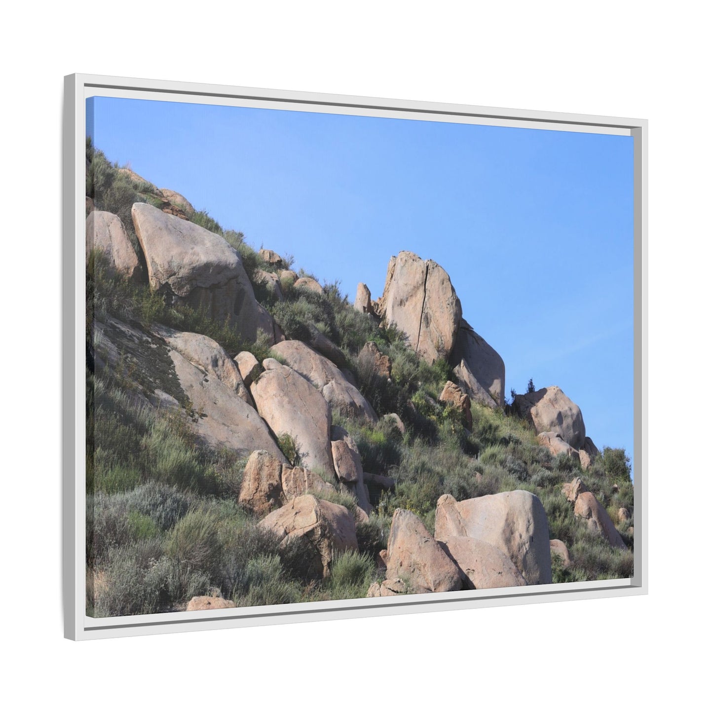 Ancient Boulders in Arid Landscape - Unique Stretched Canvas Wall Art - Art By Earth