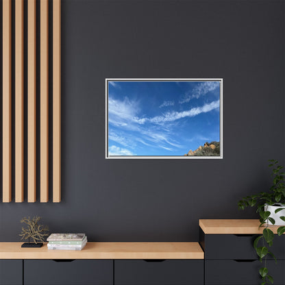 Arid Landscape with Rocky Outcrops - Unique Stretched Canvas Wall Art