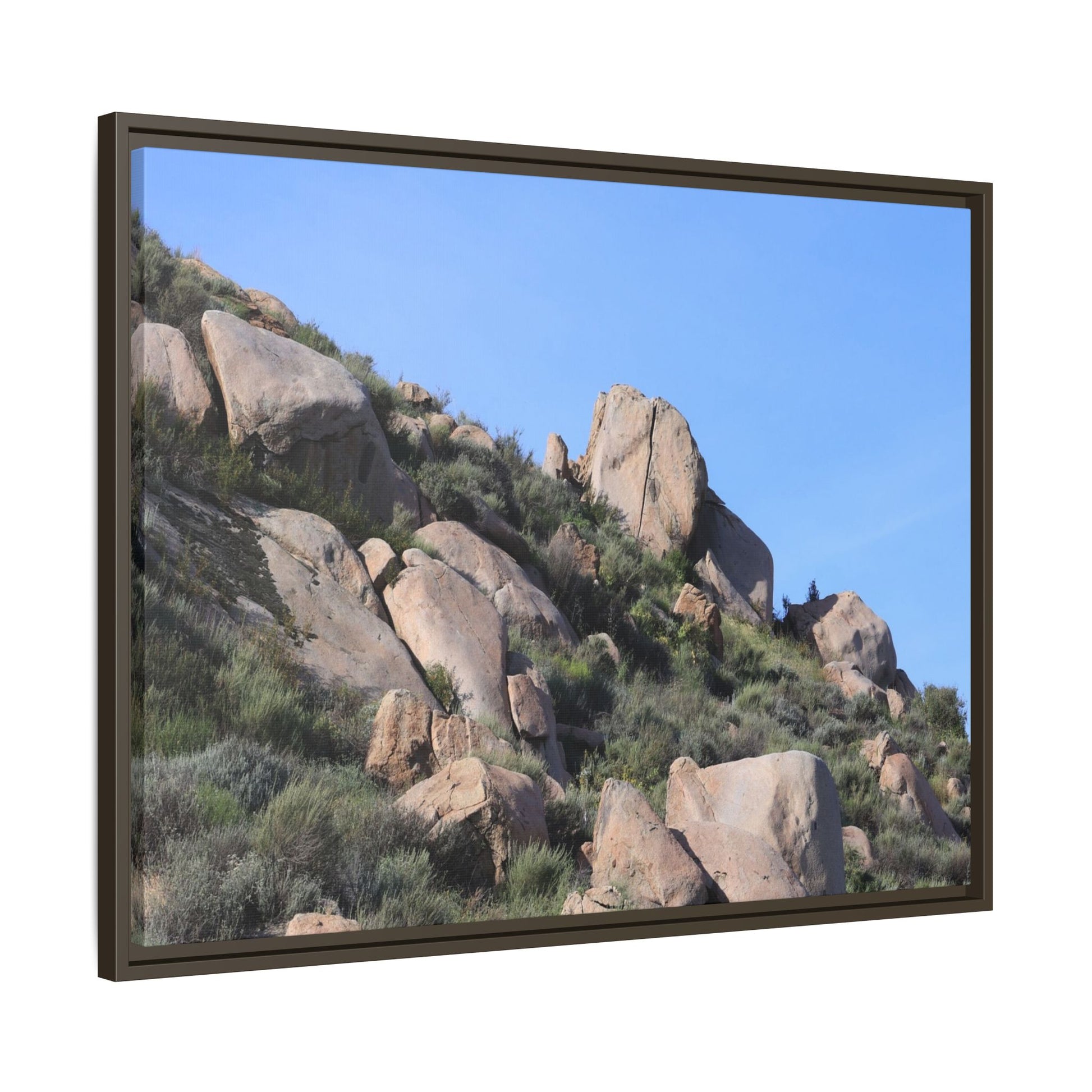 Ancient Boulders in Arid Landscape - Unique Stretched Canvas Wall Art - Art By Earth