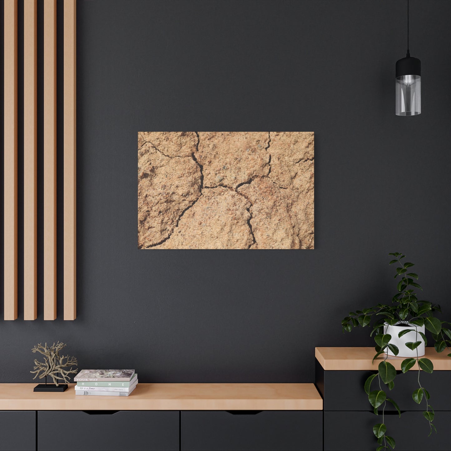 Cracked Earth's Lament - Unique Frameless Canvas Wall Art - Art By Earth