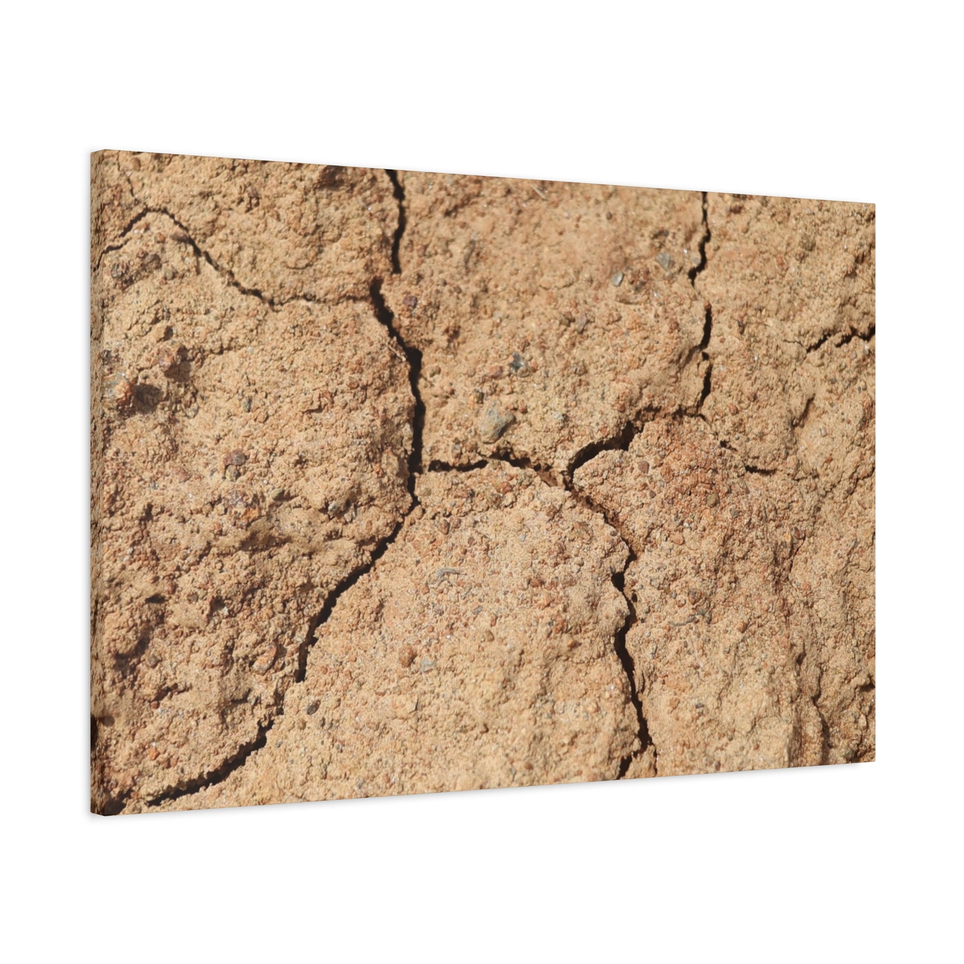 Cracked Earth's Lament - Unique Frameless Canvas Wall Art - Art By Earth
