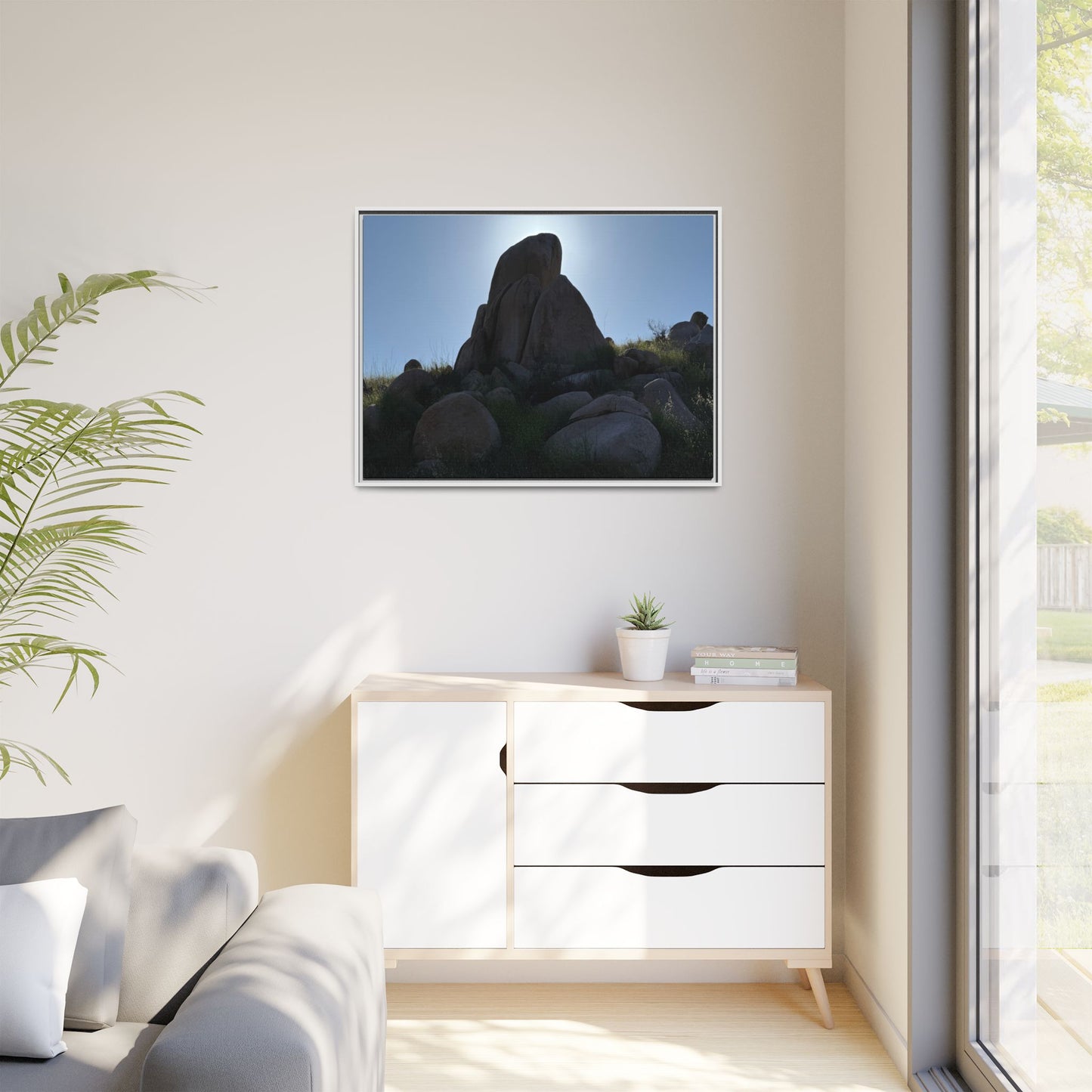 Boulder Silhouette - Unique Stretched Canvas Wall Art - Art By Earth