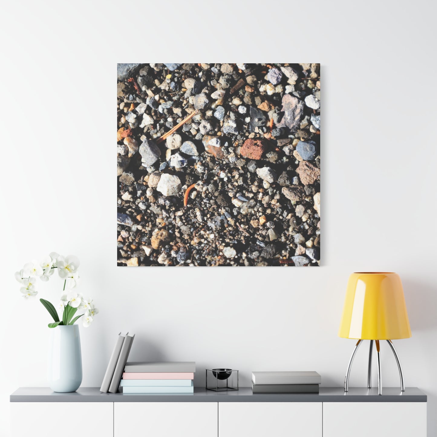 Scattered Stones - Unique Frameless Canvas Wall Art