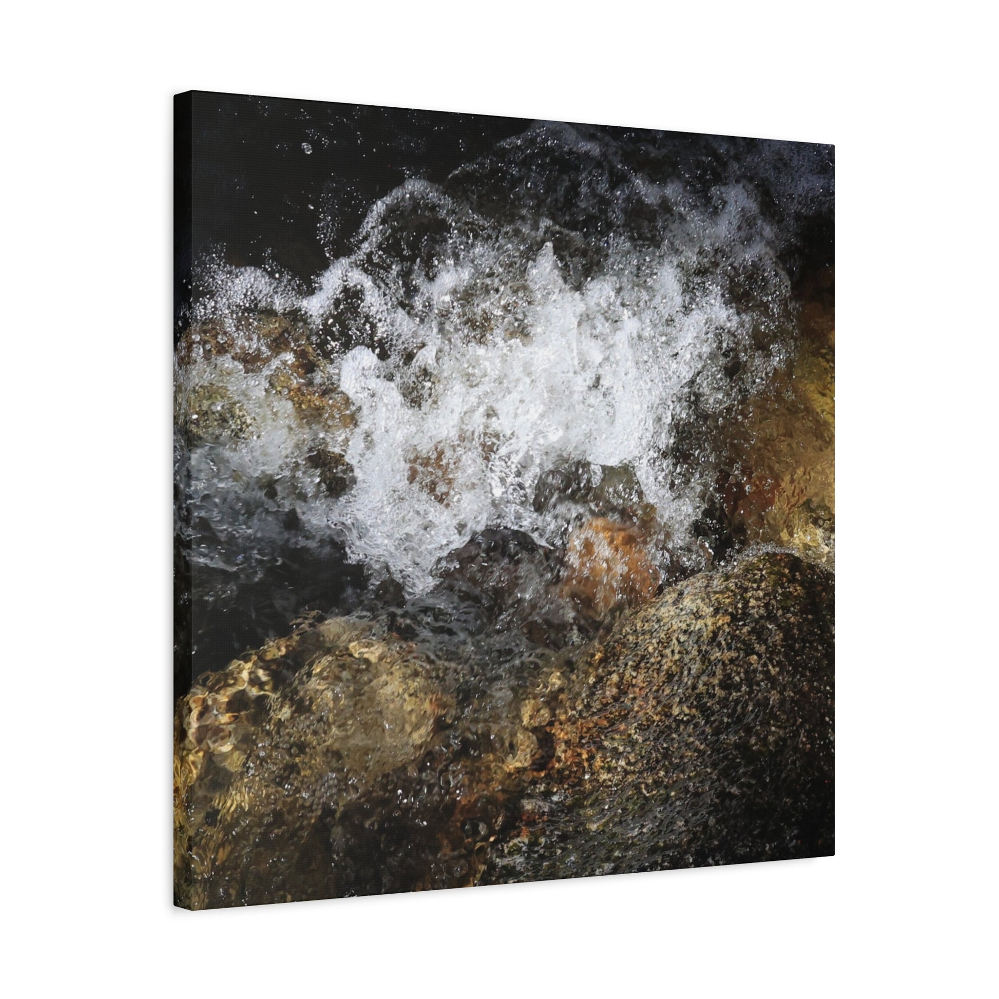 Stone and Surge - Unique Frameless Canvas Wall Art - Art By Earth