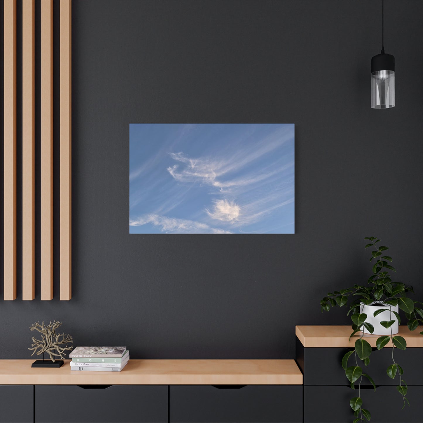 Wispy Whispers of Azure - Unique Frameless Canvas Wall Art - Art By Earth