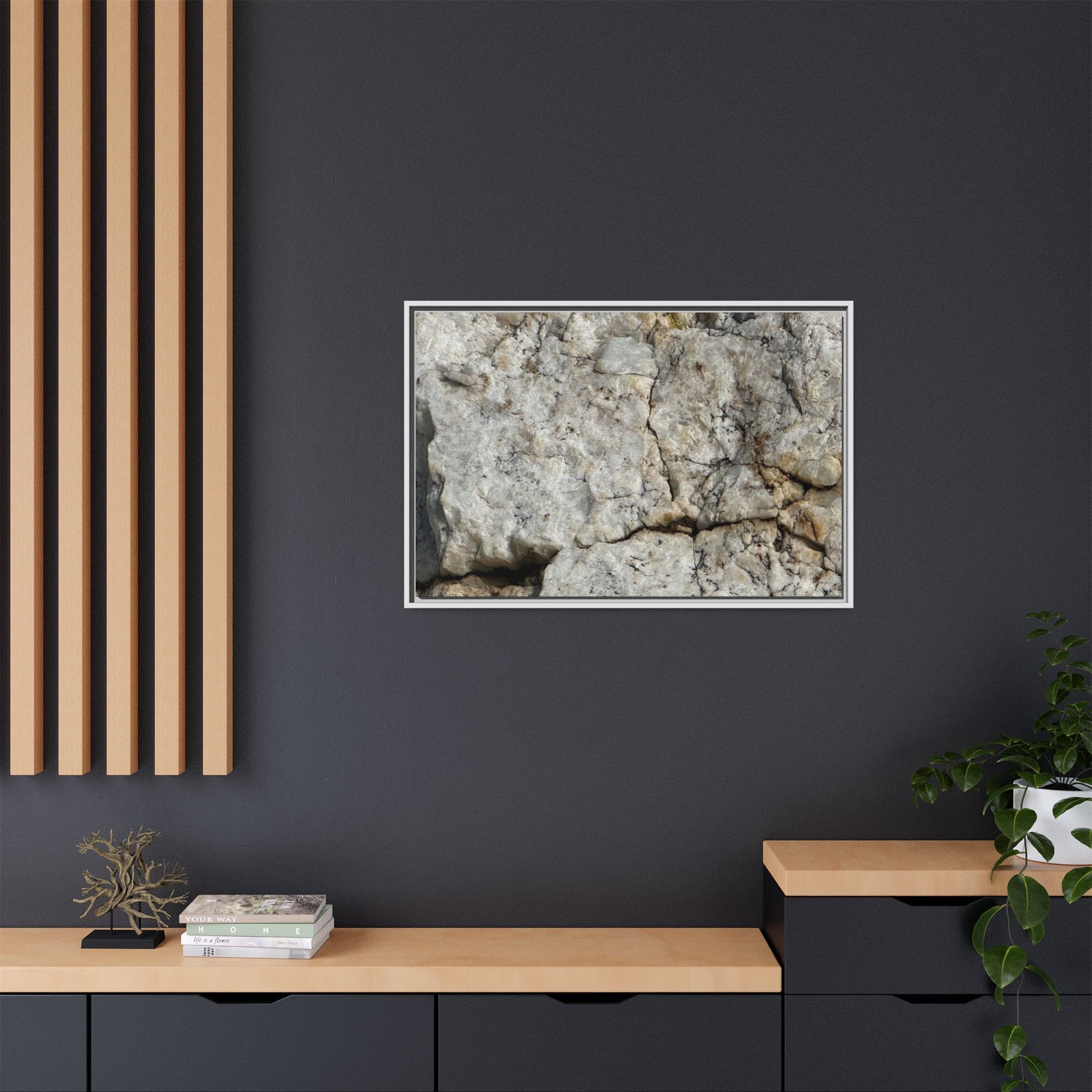 Weathered Limestone Formation - Unique Stretched Canvas Wall Art - Art By Earth