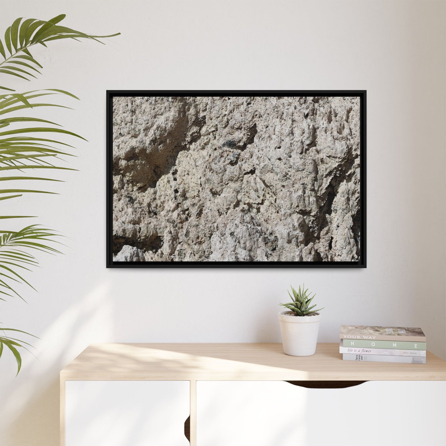 Weathered Stone Whispers - Unique Stretched Canvas Wall Art