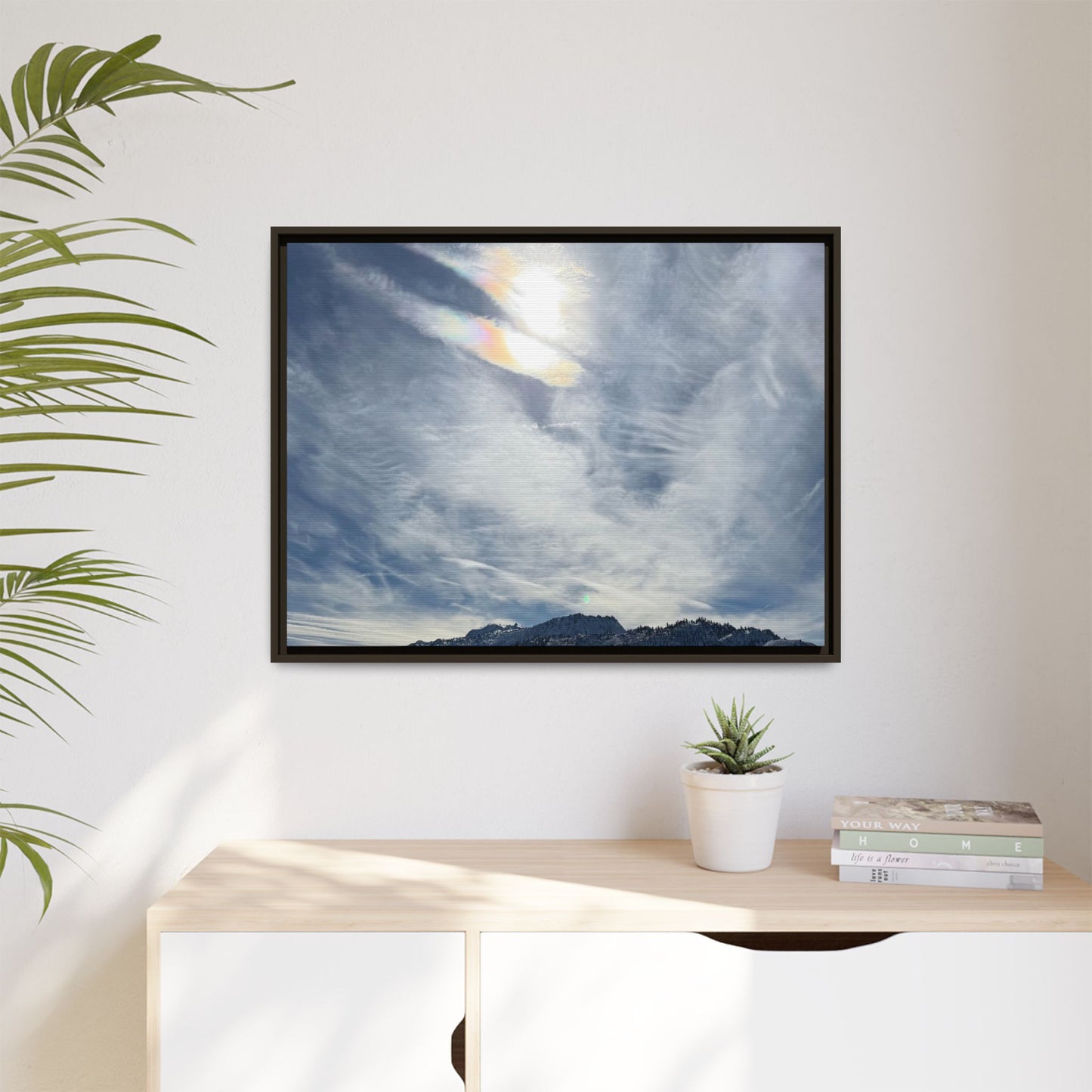 Whispers of Winter's Embrace - Unique Stretched Canvas Wall Art