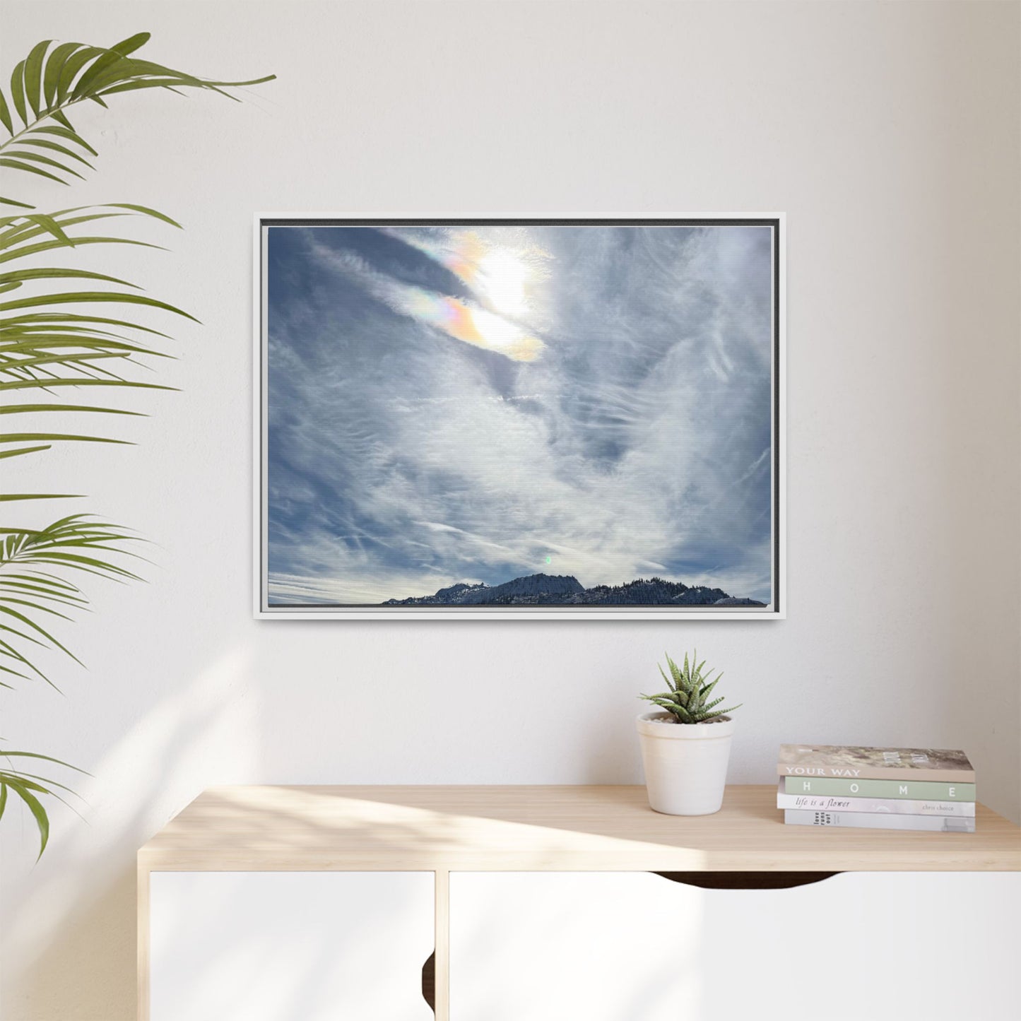 Whispers of Winter's Embrace - Unique Stretched Canvas Wall Art